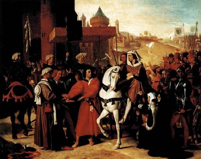 Jean-Auguste Dominique Ingres The Entry of the Future Charles V into Paris in 1358 oil painting picture